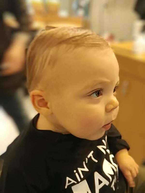 baby haircut by hair stylist Alana Murdock